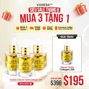 Combo 3 Serum Gold Collagen 24K - Get 1 Serum Gold Collagen 24K Free