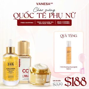 Combo Dr.sunhee: Serum 24K Gold Collagen + Mella Melasma Cream + CC Cream Foundation